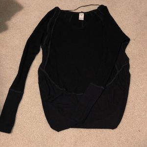 ‼️‼️Free People black waffle knit shirt